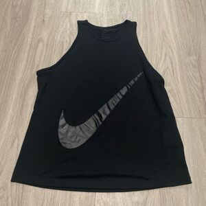 Nike Black Tank Top with Gray Swoosh